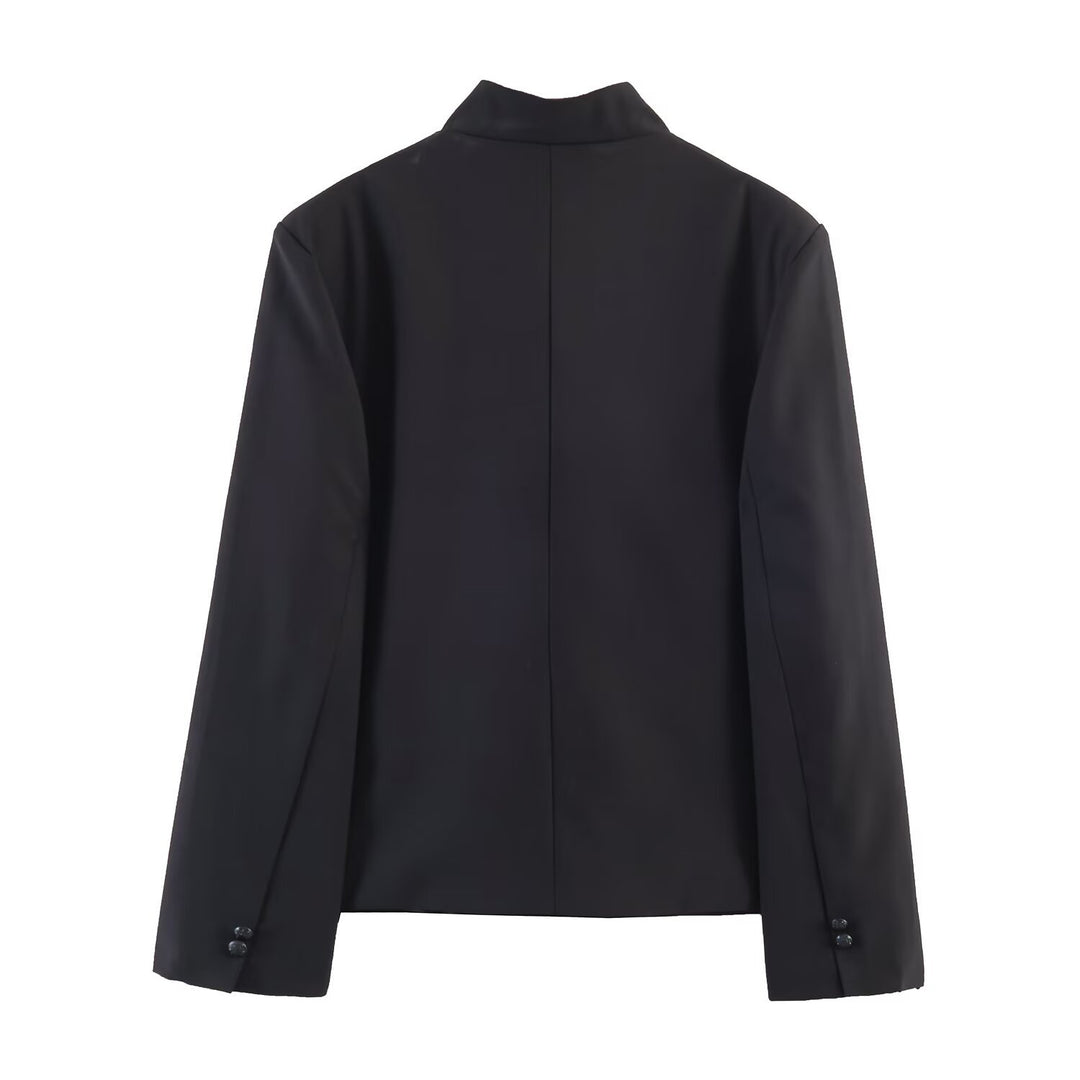 Damen Weite Tailored-Hose mit hoher Taille, Bügelfalte und Eingrifftaschen Drune