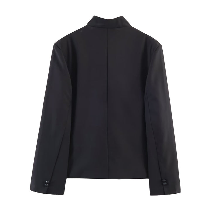 Damen Weite Tailored-Hose mit hoher Taille, Bügelfalte und Eingrifftaschen Drune