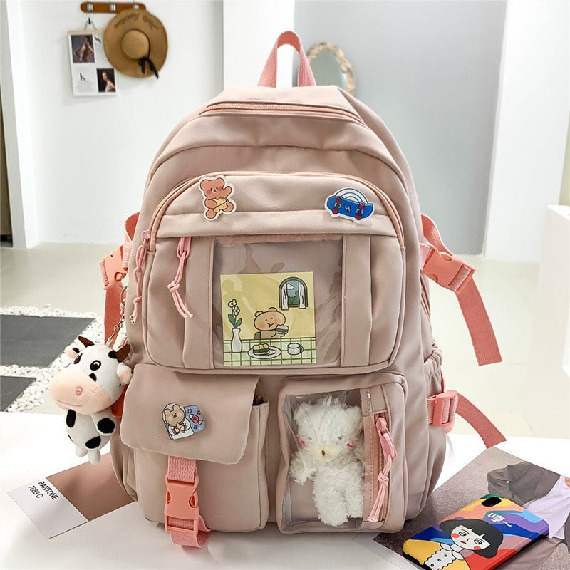Damen Verspielt Mehrfach-Taschen Rucksack Drune