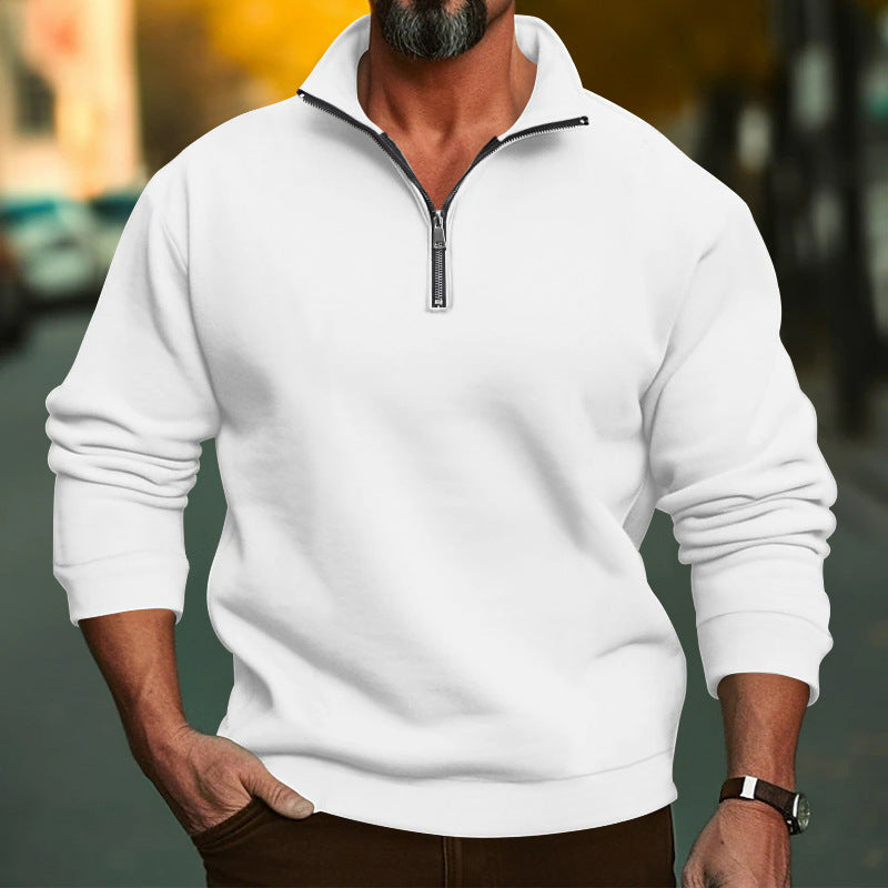 Herren Sportlicher Pullover mit hochabschließendem Reißverschluss und kuscheligem Futter Drune