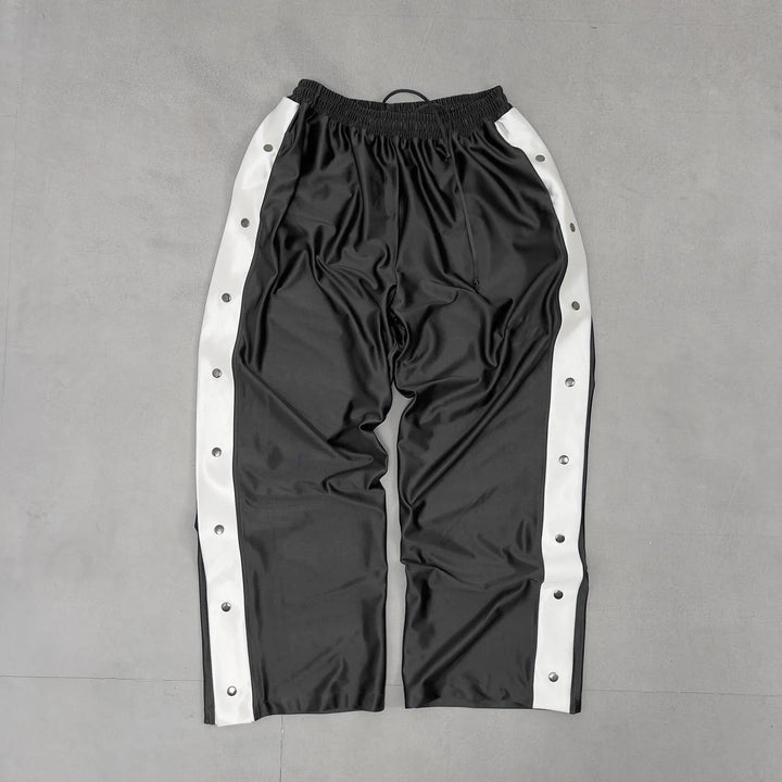 Damen Sportliche Freizeithose mit Druckknopfverschluss Drune