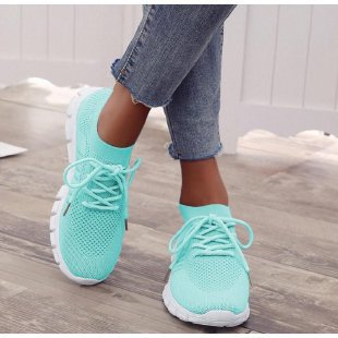 Damen atmungsaktiver Strick-Sneaker mit flexibler Segmentsohle und Komfortfußbett Drune