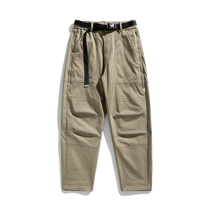 Herren Tapered Utility-Cargohose mit integriertem Webgurt, Kniepaneelen und Reißverschlusstaschen Drune