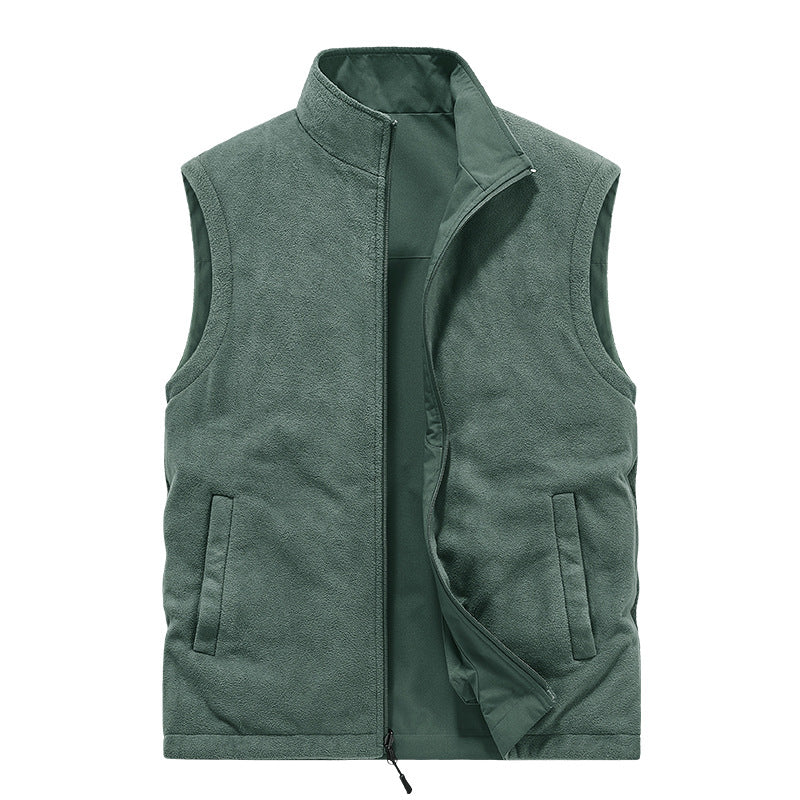 Herren Multifunktionale Utility-Weste mit Fleece-Innenfutter und Mehrfach-Taschen Drune