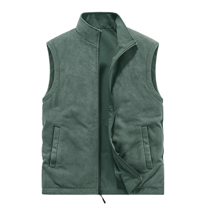 Herren Multifunktionale Utility-Weste mit Fleece-Innenfutter und Mehrfach-Taschen Drune