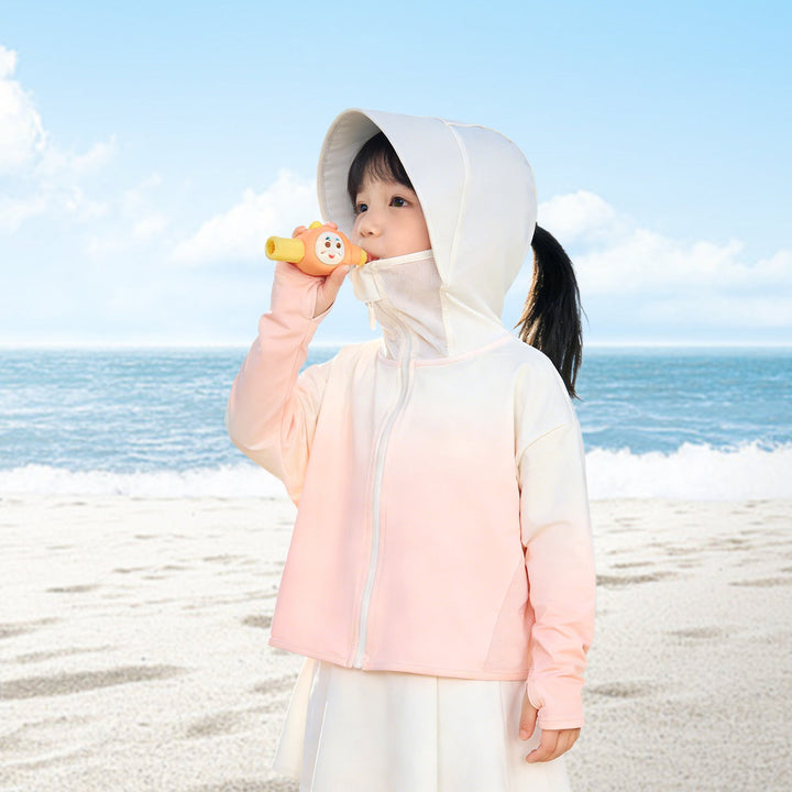 Kinder Sonnenjacke mit Kapuze und UV-Schutz Drune