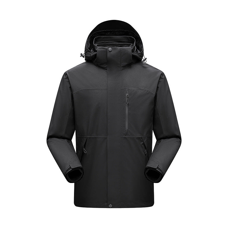 Herren Wasserabweisender Winterparka mit abnehmbarer Kapuze und getapten Nähten Drune