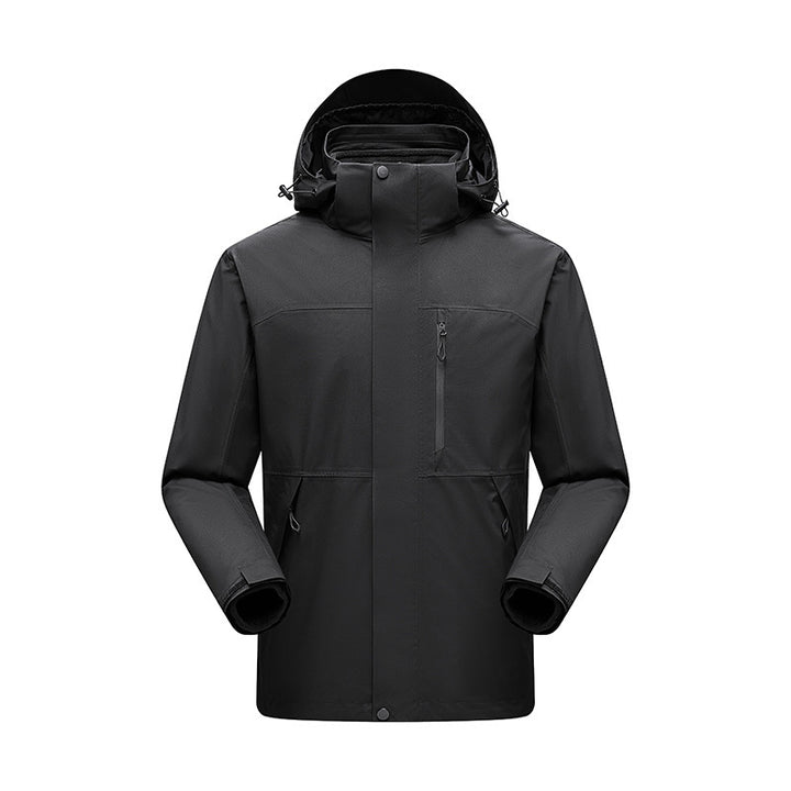Herren Wasserabweisender Winterparka mit abnehmbarer Kapuze und getapten Nähten Drune