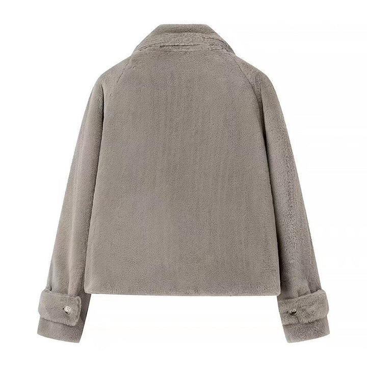 Damen Kuscheljacke mit elegantem Kragen Drune
