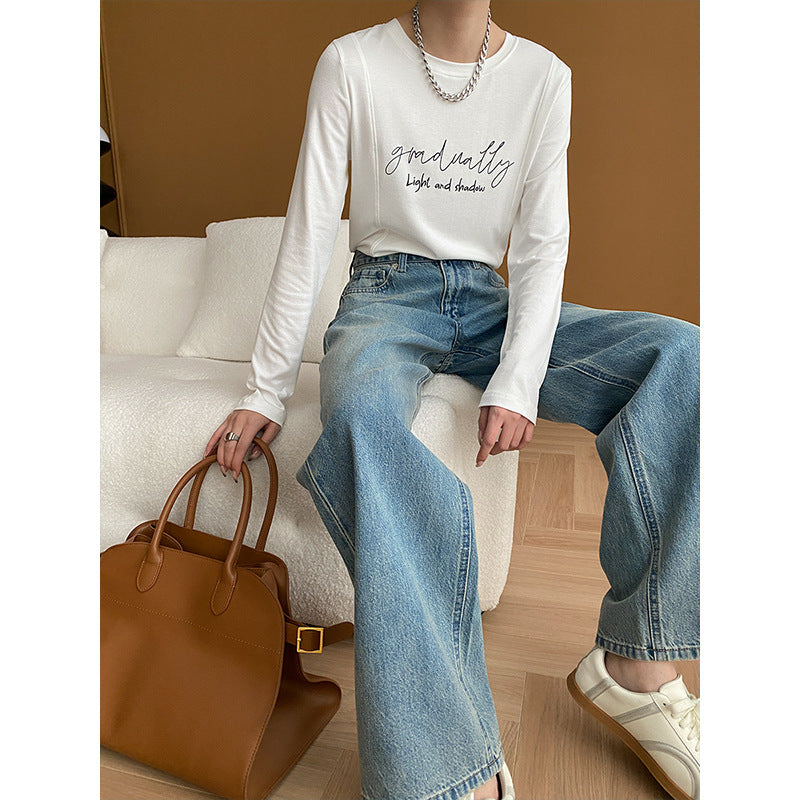 Damen Hochtaillierte weit geschnittene Jeans Drune