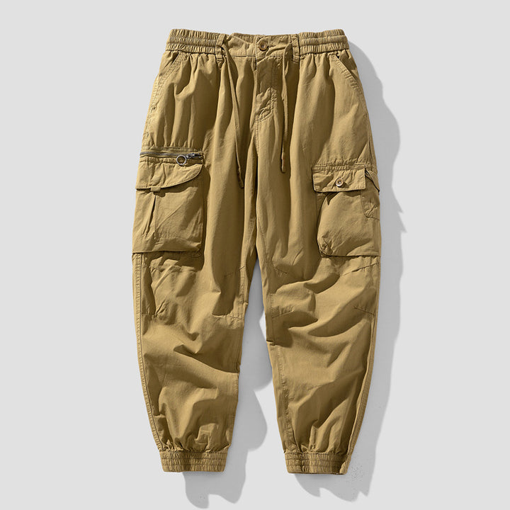 Herren Cargo-Jogger mit Reißverschluss-Utilitytasche, Schlüsselring und elastischem Tunnelzugbund Drune