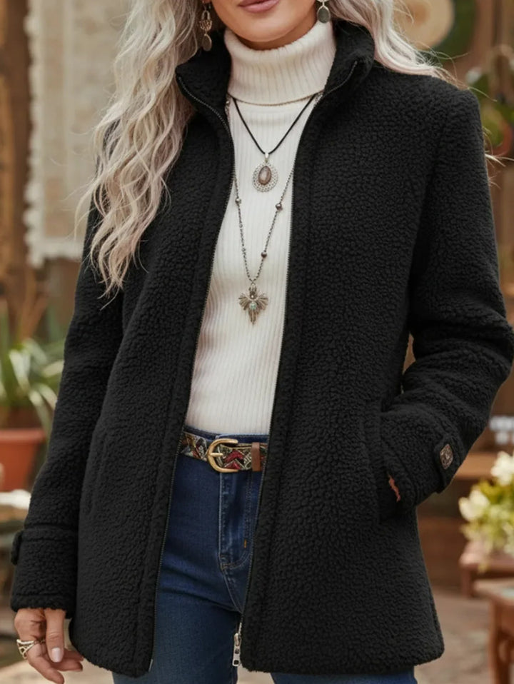 Damen Kuschelige Fleecejacke