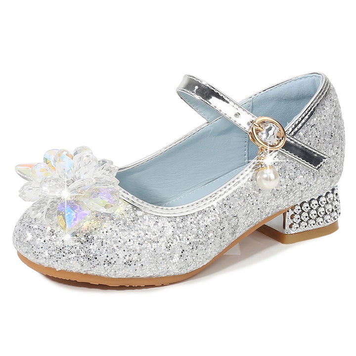 Mädchen Ballerinas mit funkelnden Kristallblüten und Glitzer Drune