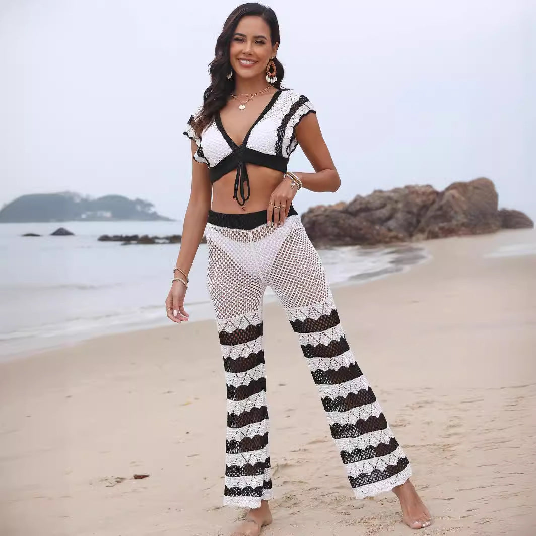 Damen gehäkelte Strandhose Drune