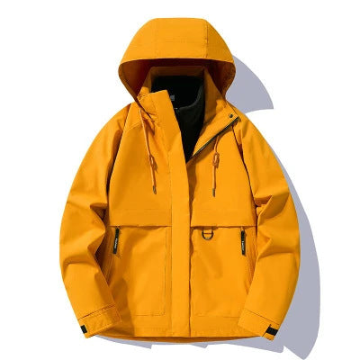 Damen Kapuzen-Utility-Parka mit wasserdichter Membran, großen Fronttaschen & verstellbarem Saum Drune