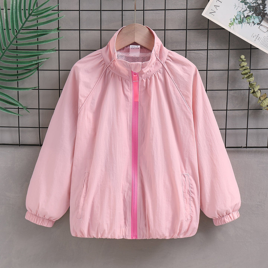 Damen nan leichte Übergangsjacke mit Stehkragen, Mesh-Futter und elastischen Bündchen Drune