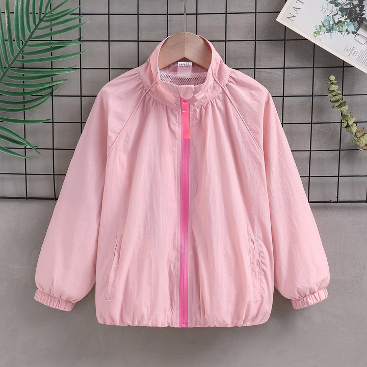 Damen nan leichte Übergangsjacke mit Stehkragen, Mesh-Futter und elastischen Bündchen Drune