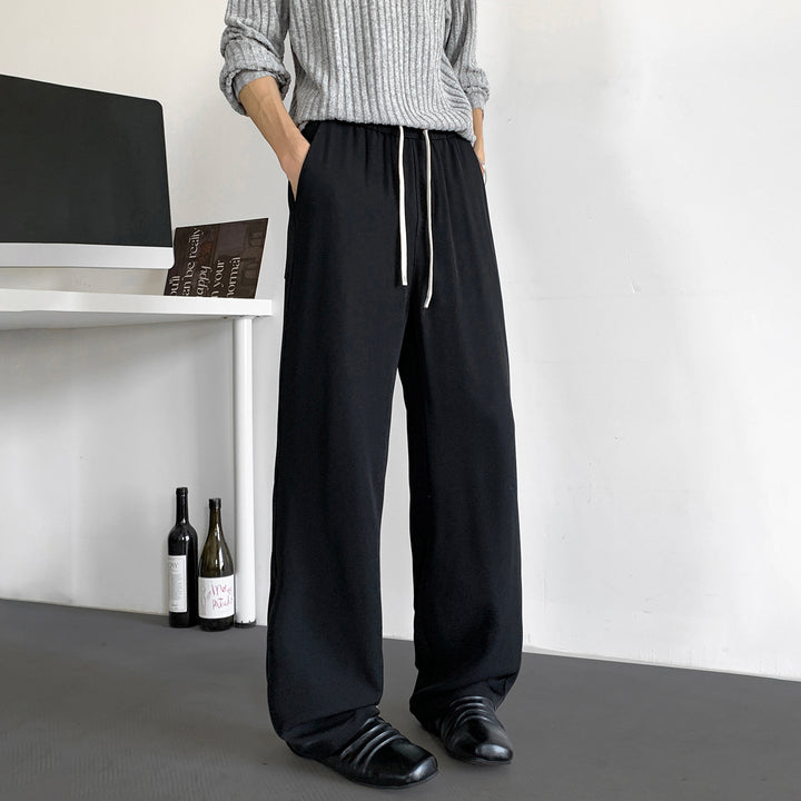 Herren Weite Relaxed-Fit Loungehose mit elastischem Bund und Tunnelzug Drune