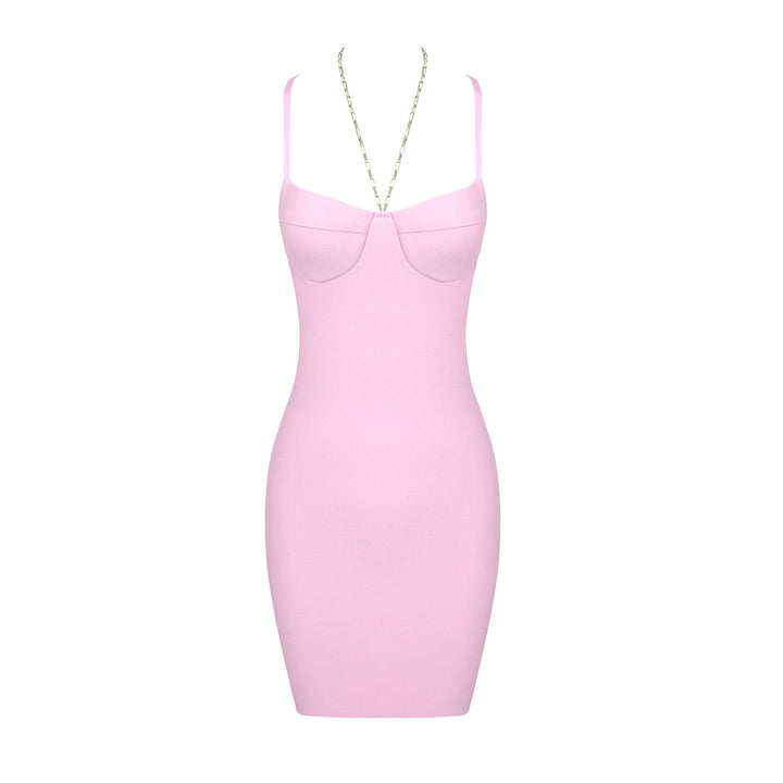 Damen Cocktailkleid mit trägerlosem Design und figurbetontem Schnitt Drune
