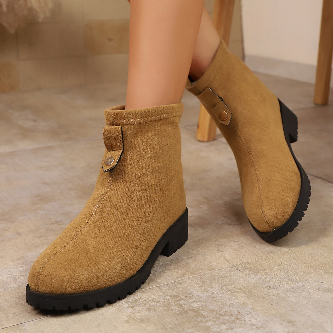 Damen Komfortable Stiefeletten Drune