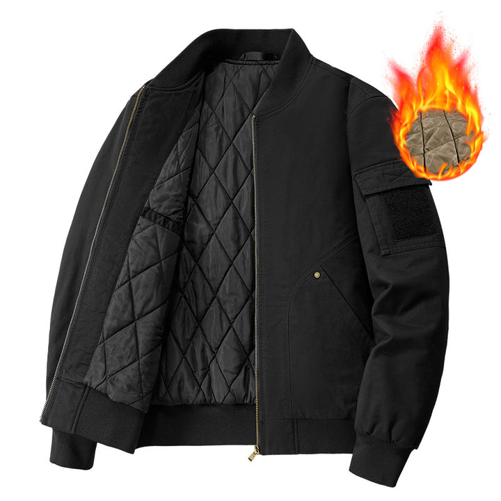 Herren Stylische Überjacke mit warmem Innenfutter Drune
