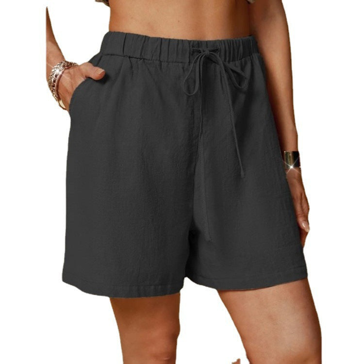 Damen lockere Shorts mit elastischem Bund und praktischen Seitentaschen Drune