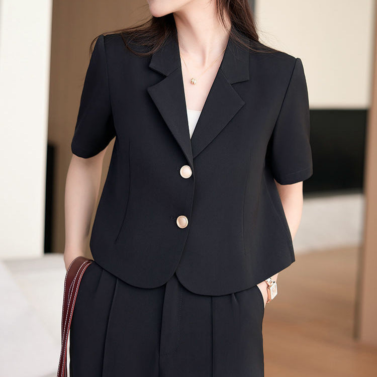 Damen Kurzarm-Blazer Drune