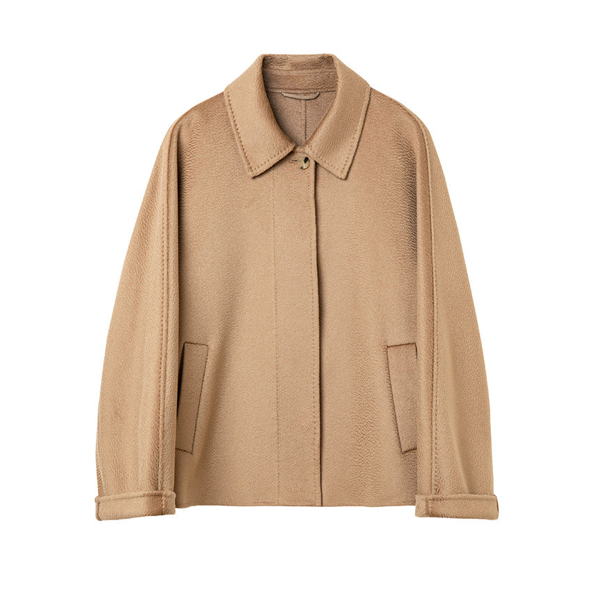 Damen Teddyjacke mit Hemdkragen und verdeckter Knopfleiste Drune
