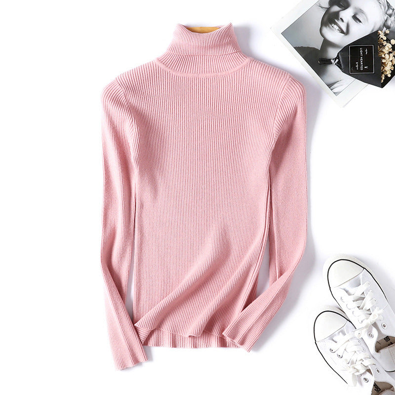 Damen Rollkragenpullover mit feiner Rippstruktur und figurbetonter Passform Drune