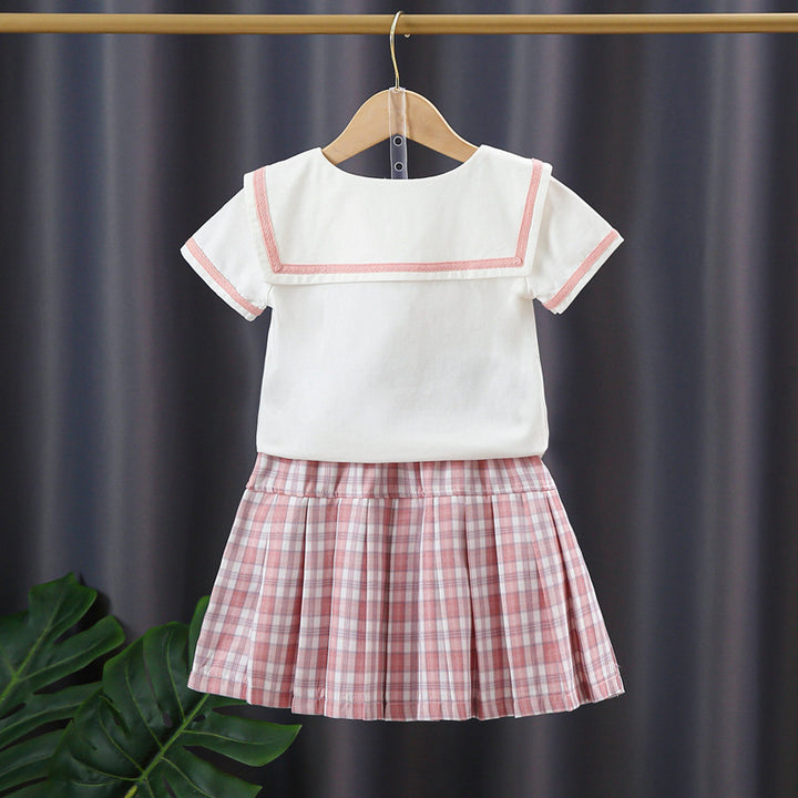 Mädchen Matrosen-Outfit mit Rüschen Drune