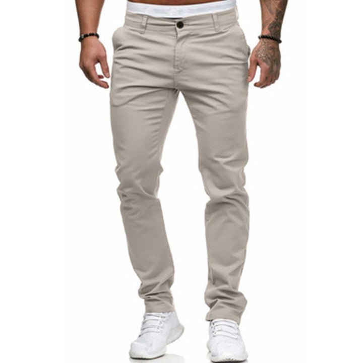 Herren Slim-Fit Chinohosen mit elastischem Bund und praktischen Taschen Drune