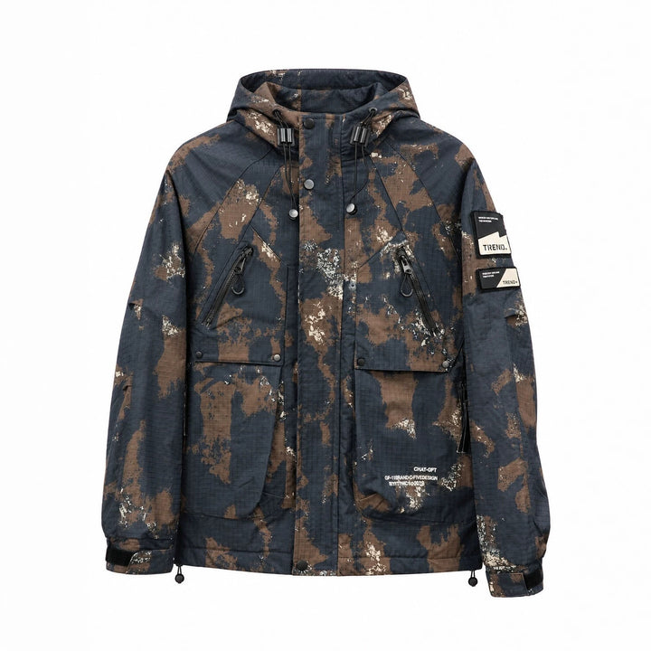 Herren Technischer Camouflage-Parka mit Kapuze und Ripstop-Außenmaterial Drune