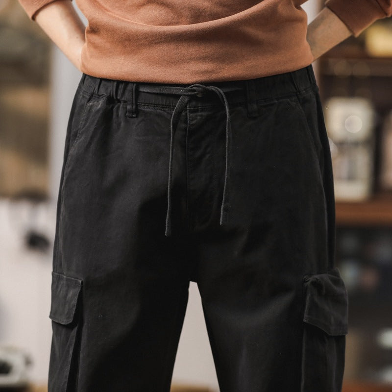 Herren Robuste Cargo-Jogginghose mit Multifunktions-Taschen Kordelzug elastische Bündchen Drune