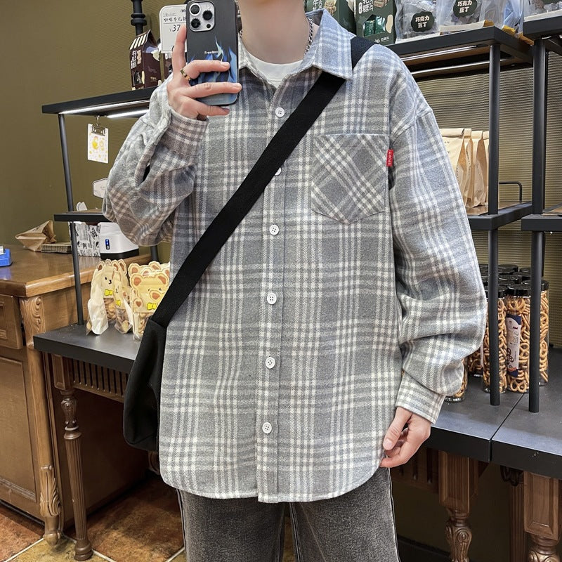 Unisex Karierte Flanellhemd Drune