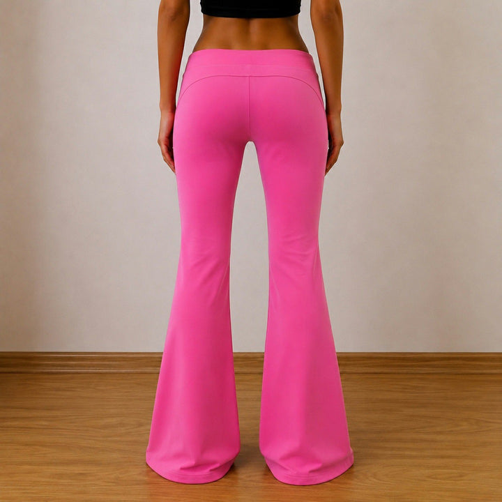Damen ausgestellte Schlaghose mit Tunnelzug und Stretch-Jersey Drune