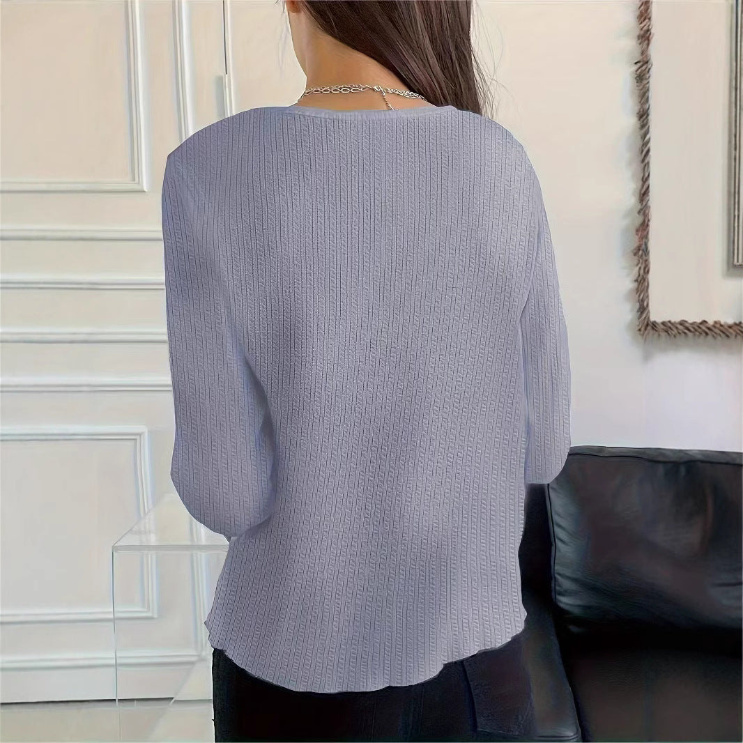 Drune | Slim-Fit Vielseitiges Langarm Rundhals-T-Shirt