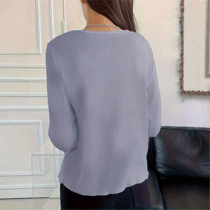 Drune | Slim-Fit Vielseitiges Langarm Rundhals-T-Shirt