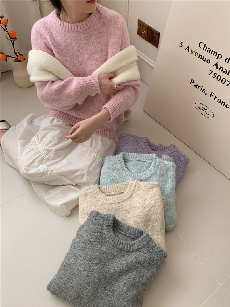 Damen Fluffiger Oversized Pullover aus weichem Strick Drune