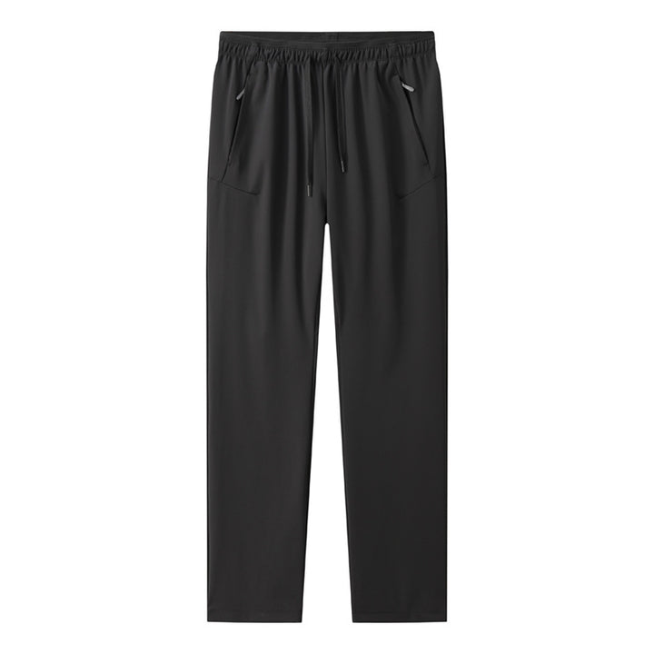 Herren Konische Travel-Jogginghose aus Funktionsjersey mit Elastbund, Kordelzug & verdeckten Reißverschlusstaschen Drune