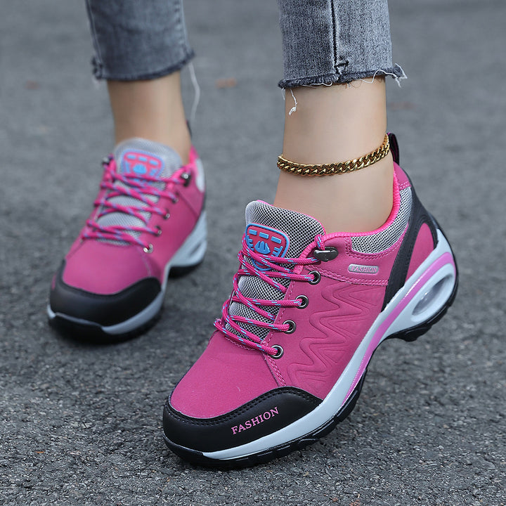 Damen nan sportliche Keil-Sneaker mit gepolsterter Luftkissen-Sohle Drune