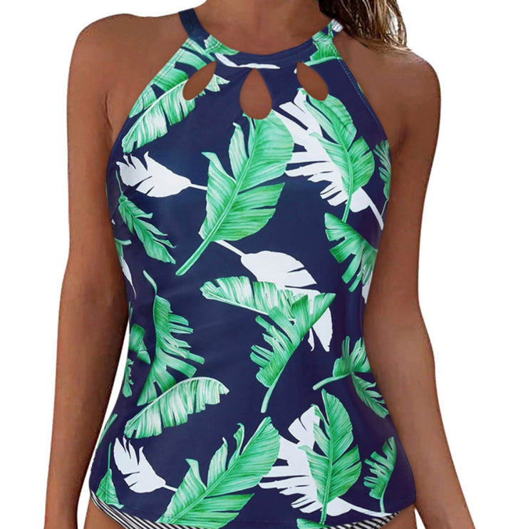 Damen Sportliches Tankini-Oberteil mit modischem Rundhalsausschnitt und Cut-Outs Drune