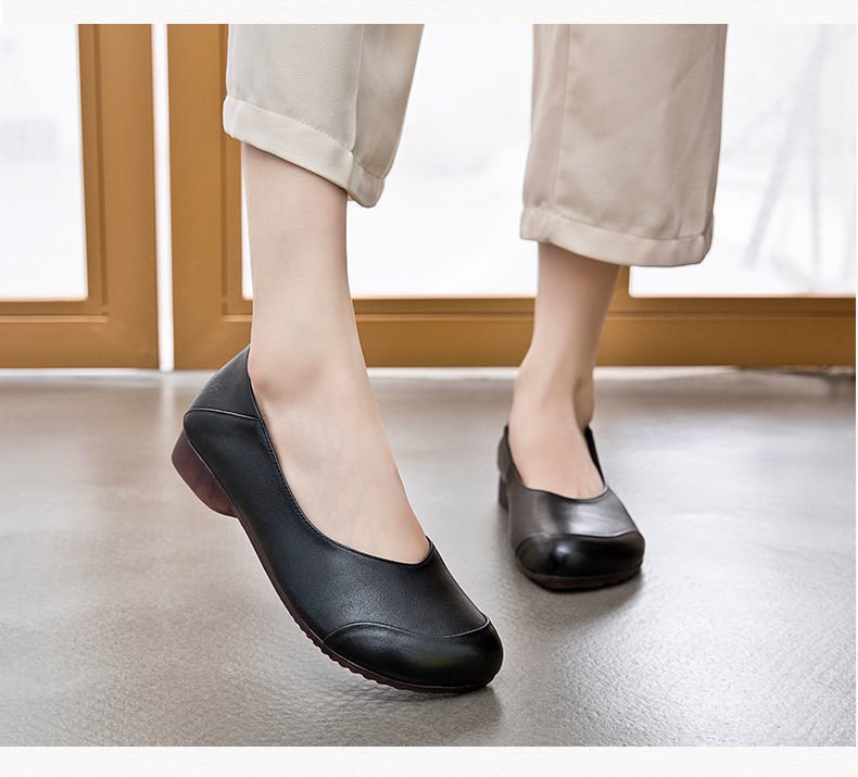 Damen klassische Ballerinas mit ergonomischem Fußbett und rutschfester Sohle Drune