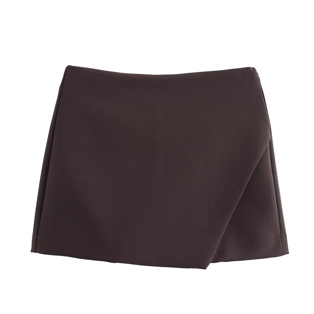 Damen modische Wickel-Shorts aus hochwertigem, elastischem Material Drune