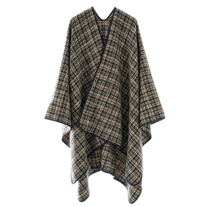 Damen Tweed-Cape mit V-Ausschnitt und Bouclé‑Struktur Drune