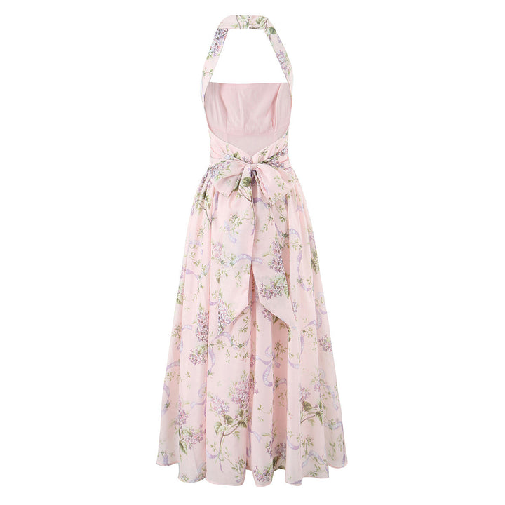 Damen Blumiges Maxikleid mit halterlosem Ausschnitt Drune