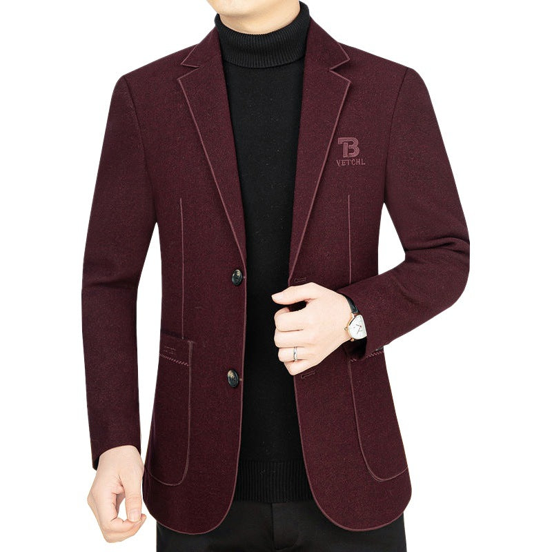 Herren Slim-Fit Sakko aus leichtem MischgewDrunee mit Struktur Drune