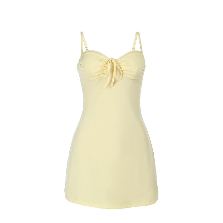 Damen Mini-Kleid mit verspieltem Knotendetail Drune