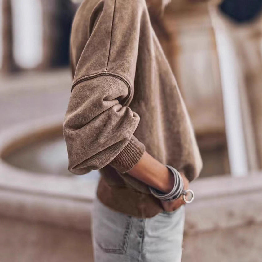 Damen lässiger Oversize Sweatshirt Drune