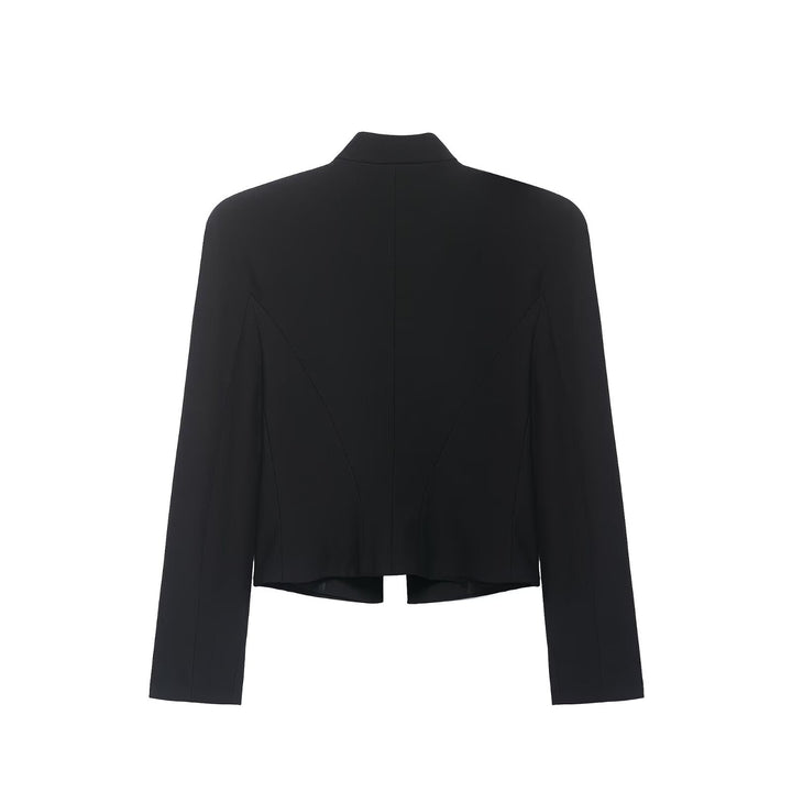 Damen Militärisch inspirierte Kurzjacke mit Stehkragen und Zierkordeln Drune