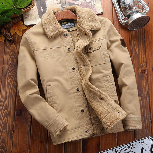 Herren Winterjacke mit Teddyfutter und praktischen Taschen Drune